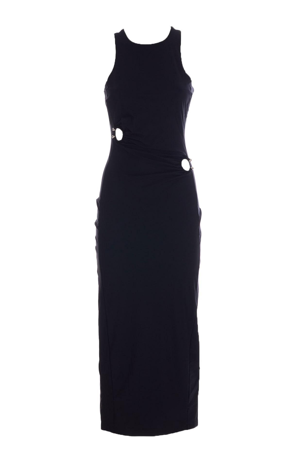midi dress with piercing