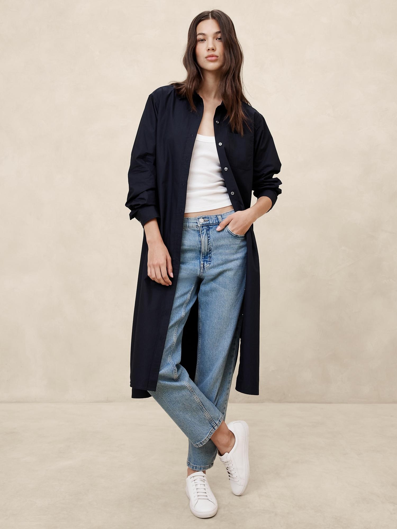 midi poplin shirtdress