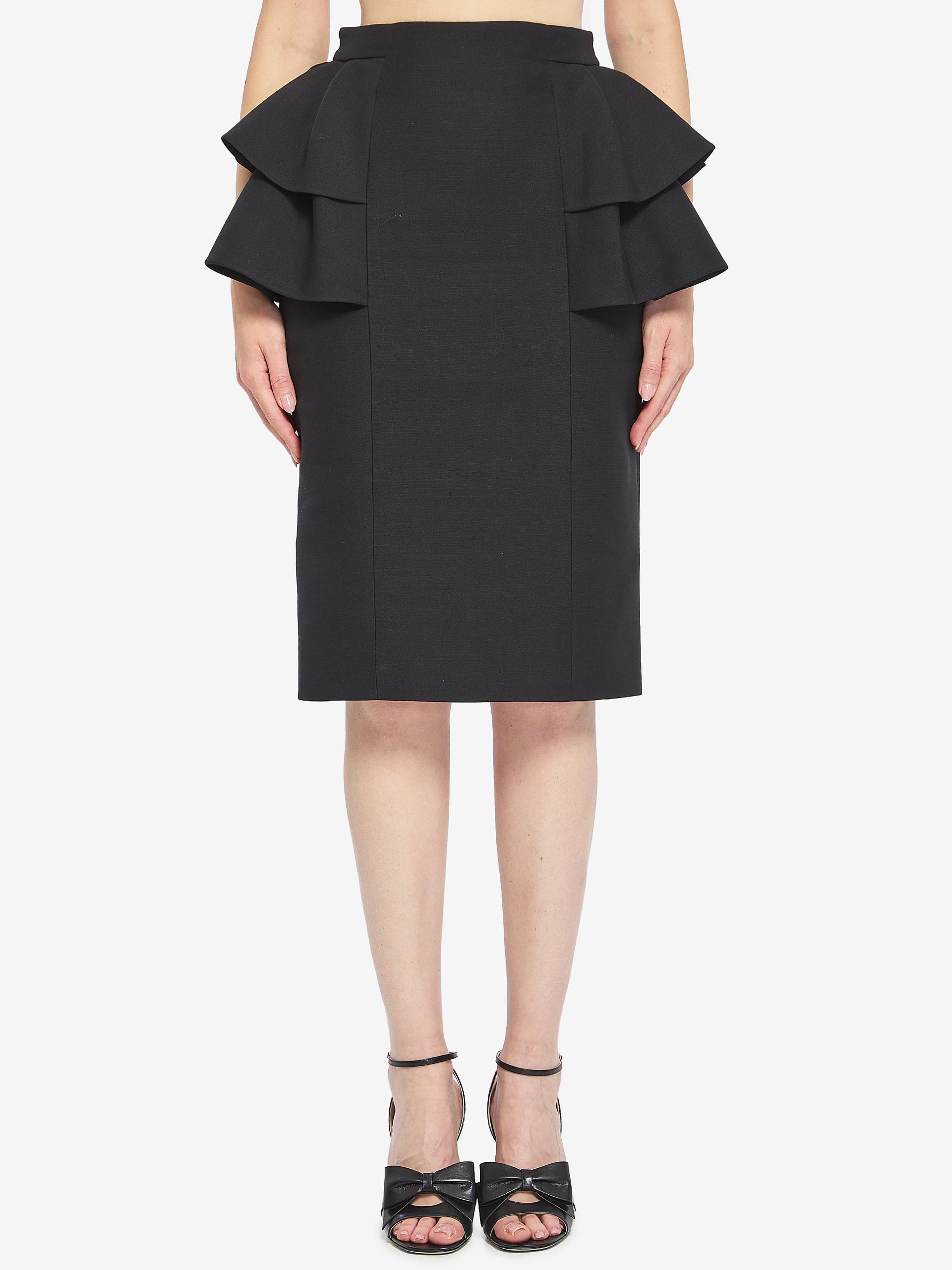 midi skirt in couture crepe