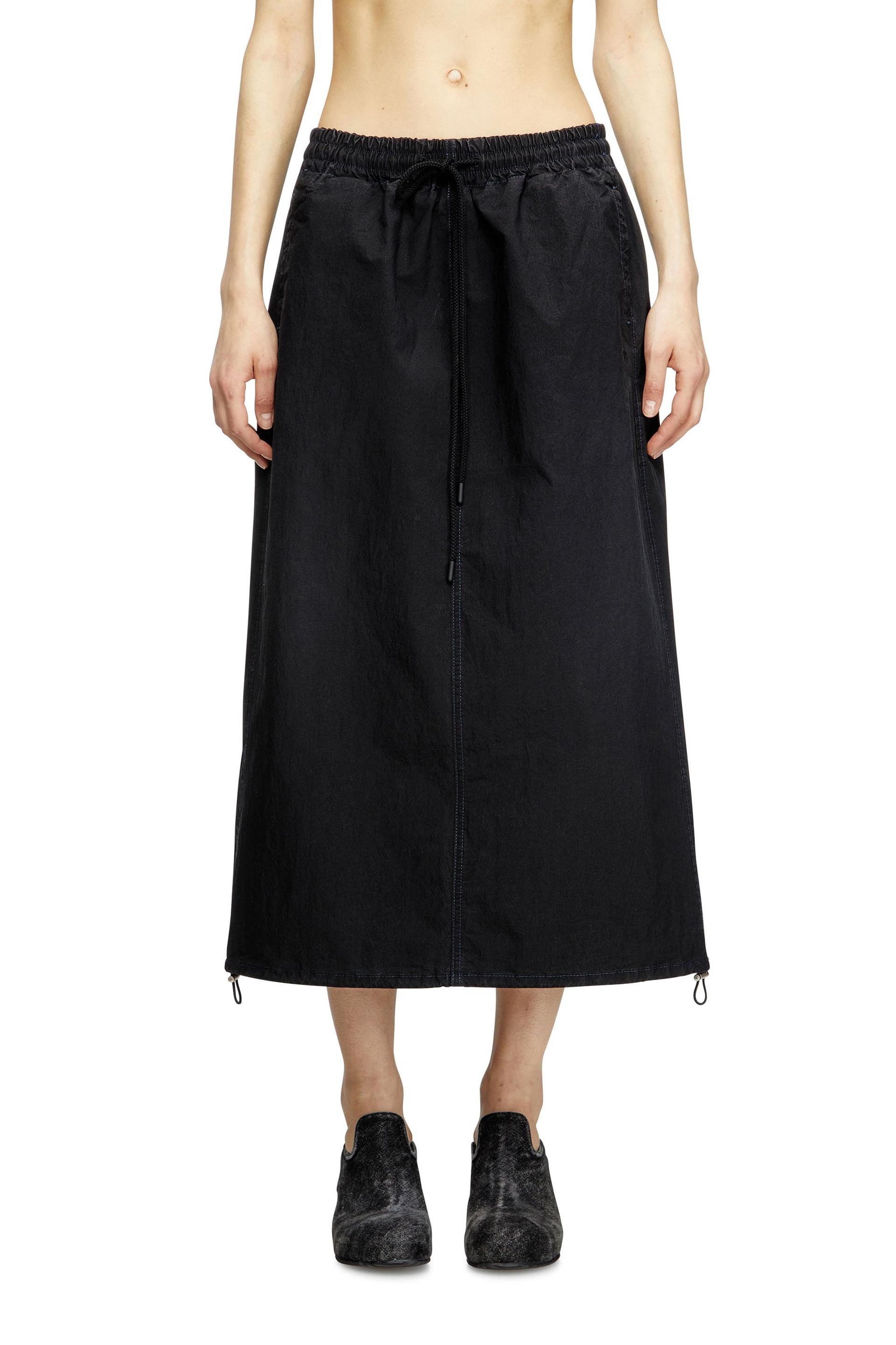 midi skirt in technical jogg jeans