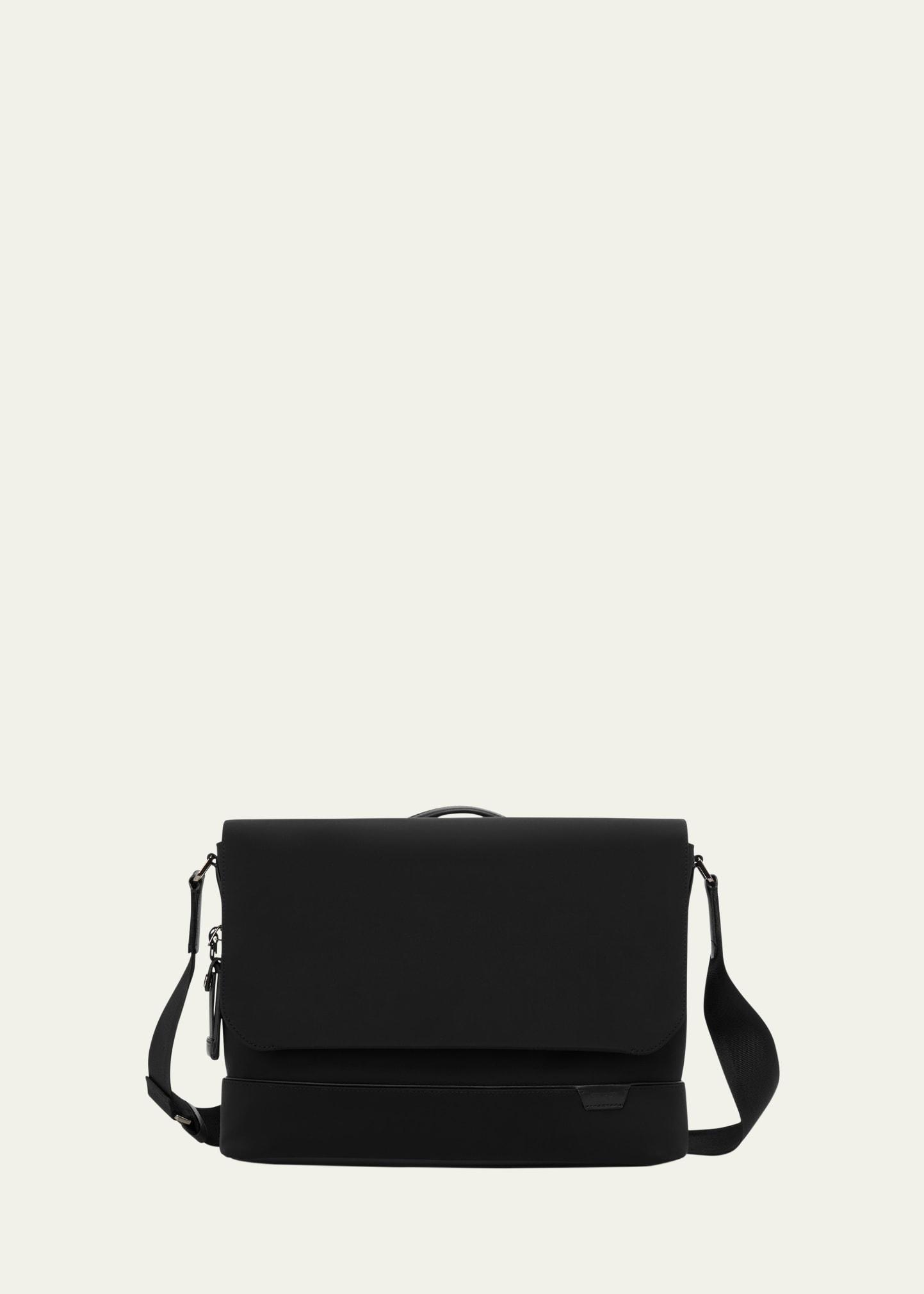 midland flap nylon messenger bag