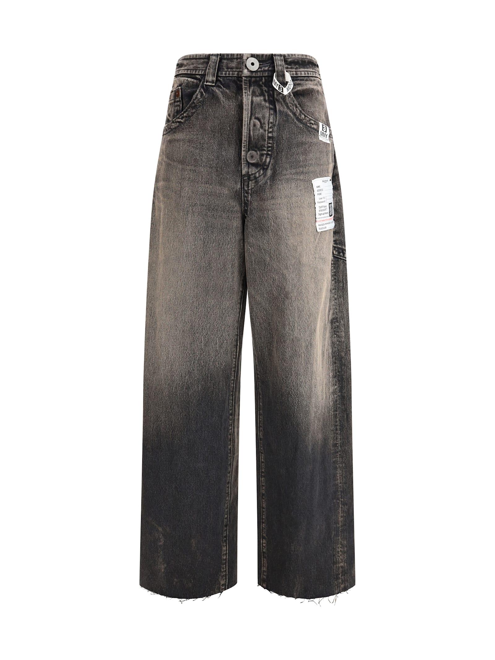 mihara yasuhiro amateur sewn like wide denim jeans