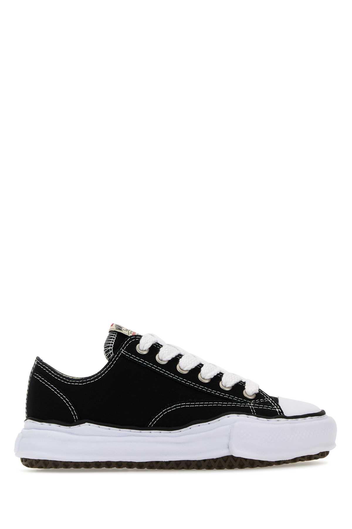 mihara yasuhiro black canvas sneakers