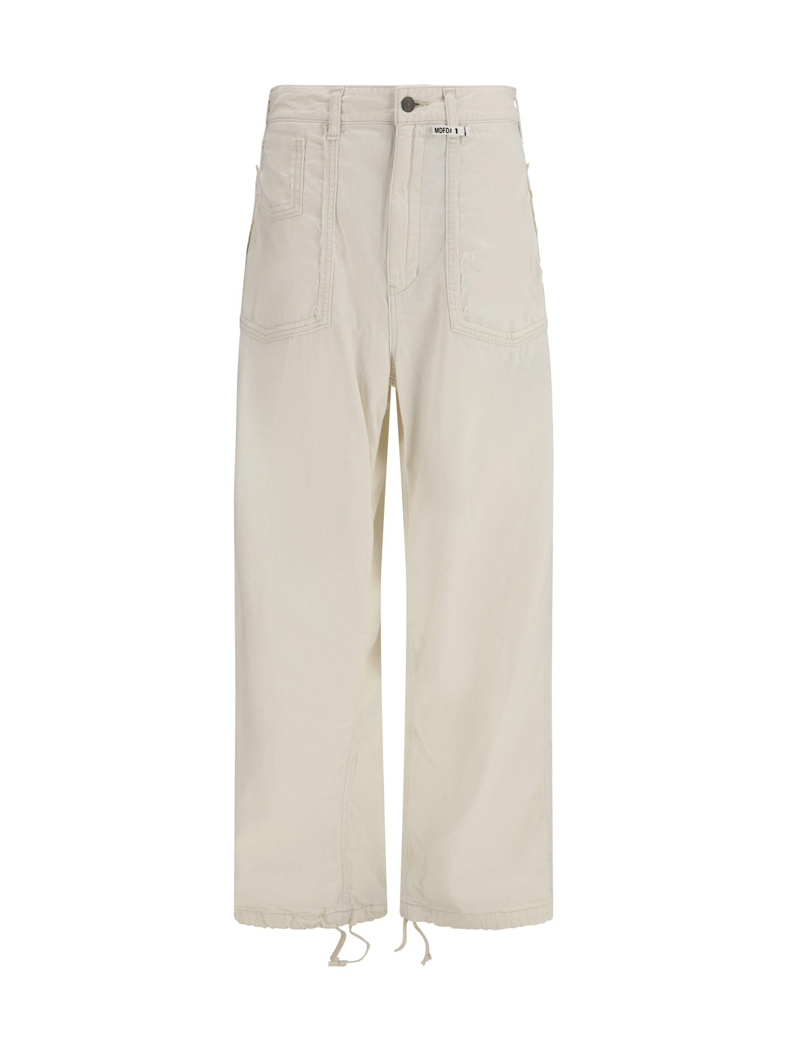 mihara yasuhiro cut-out pocket denim pants
