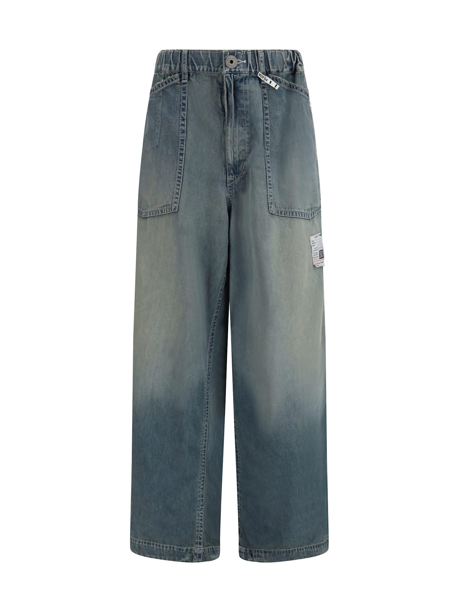 mihara yasuhiro light denim wide pants