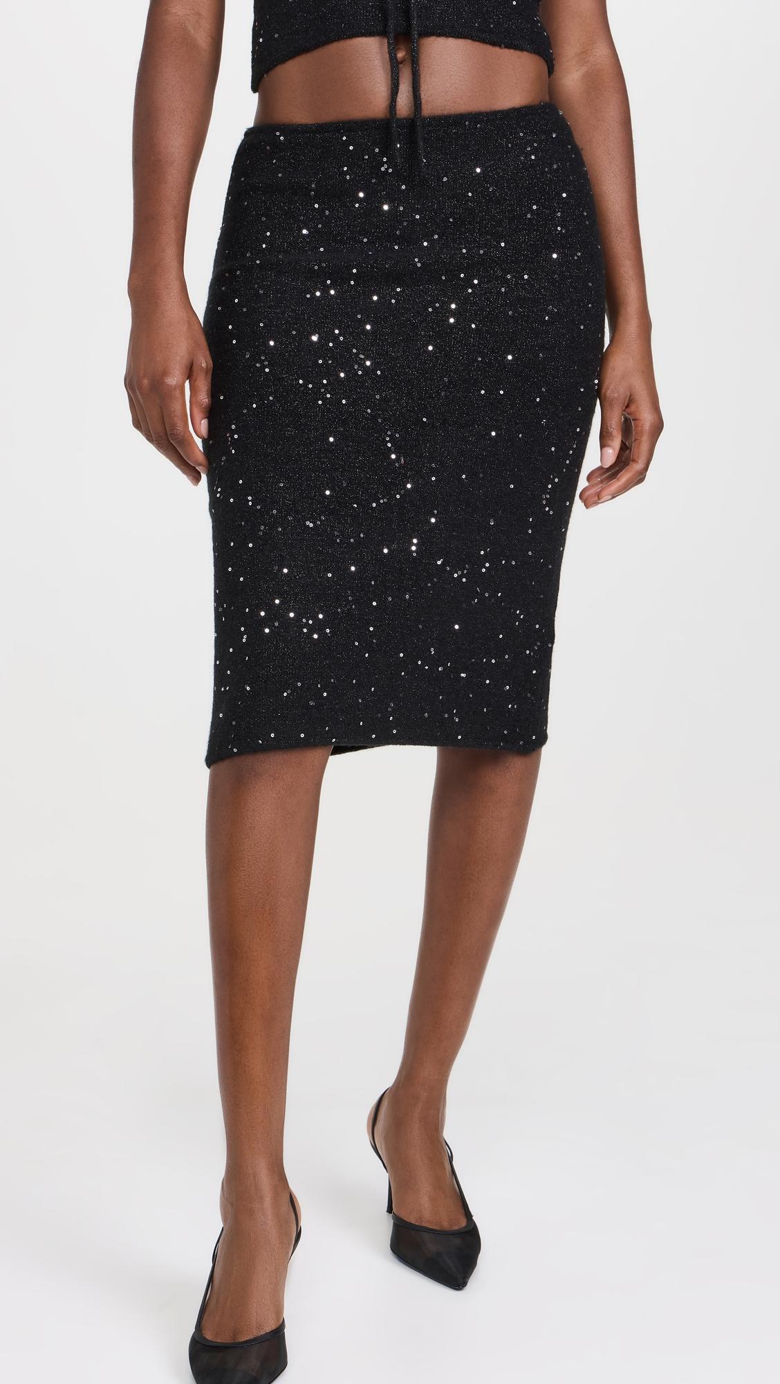 miki sequin knit skirt