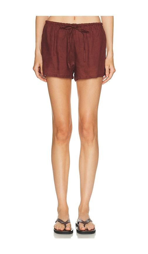 mikoh uma shorts in brown.