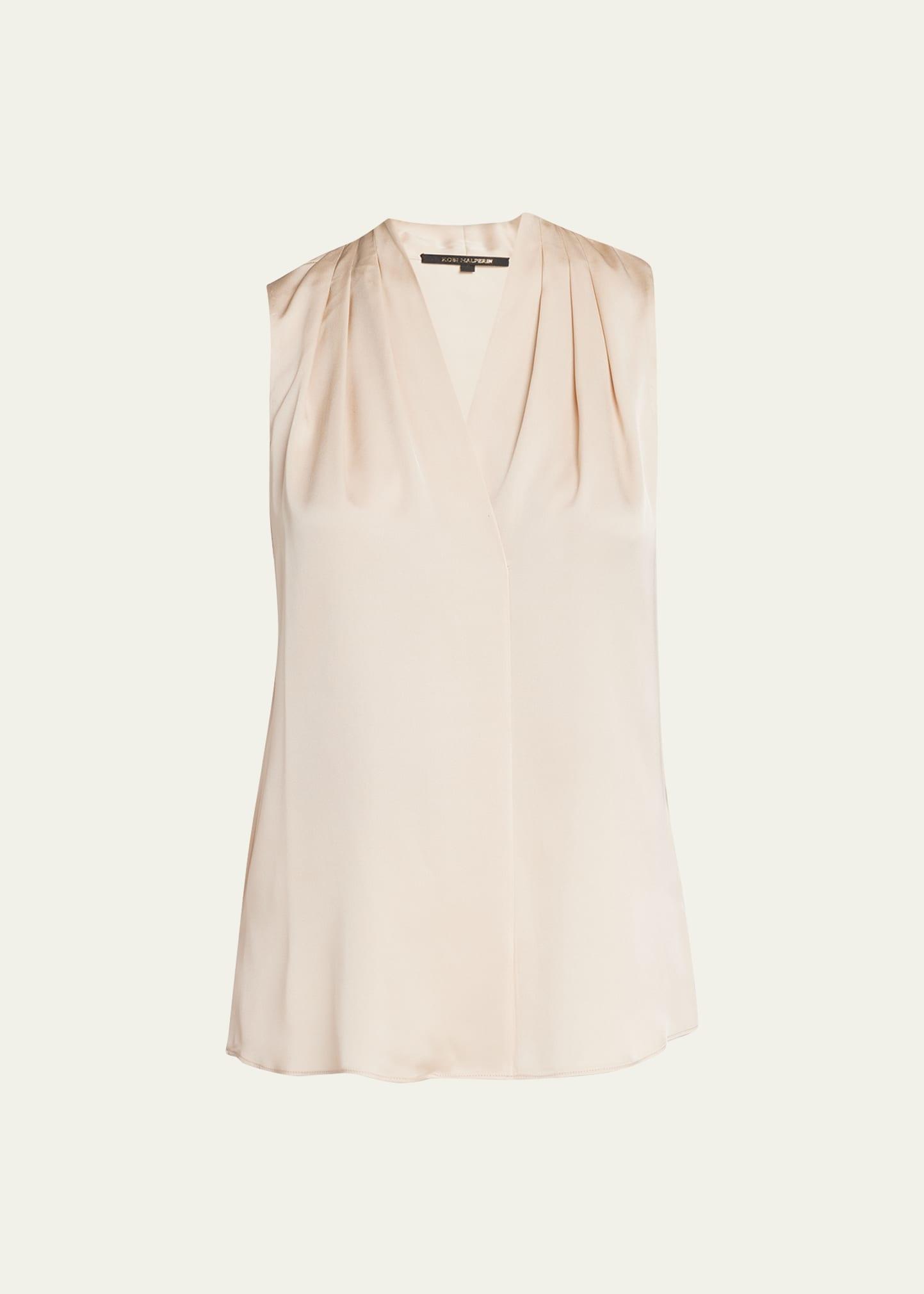 mila silk-stretch sleeveless top