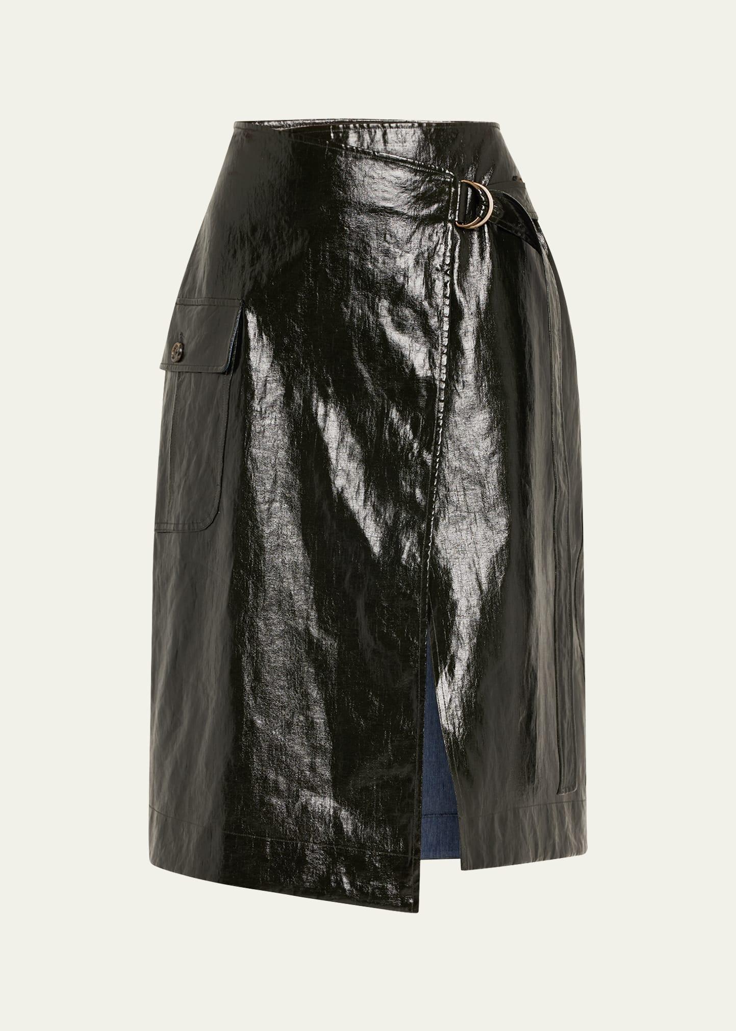 mila wrap d-ring skirt