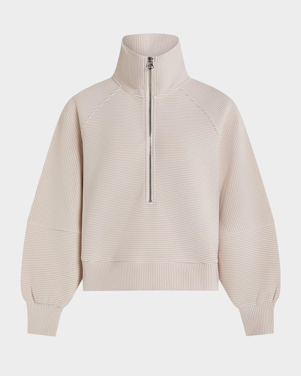 milano half-zip ribbed sweatshirt