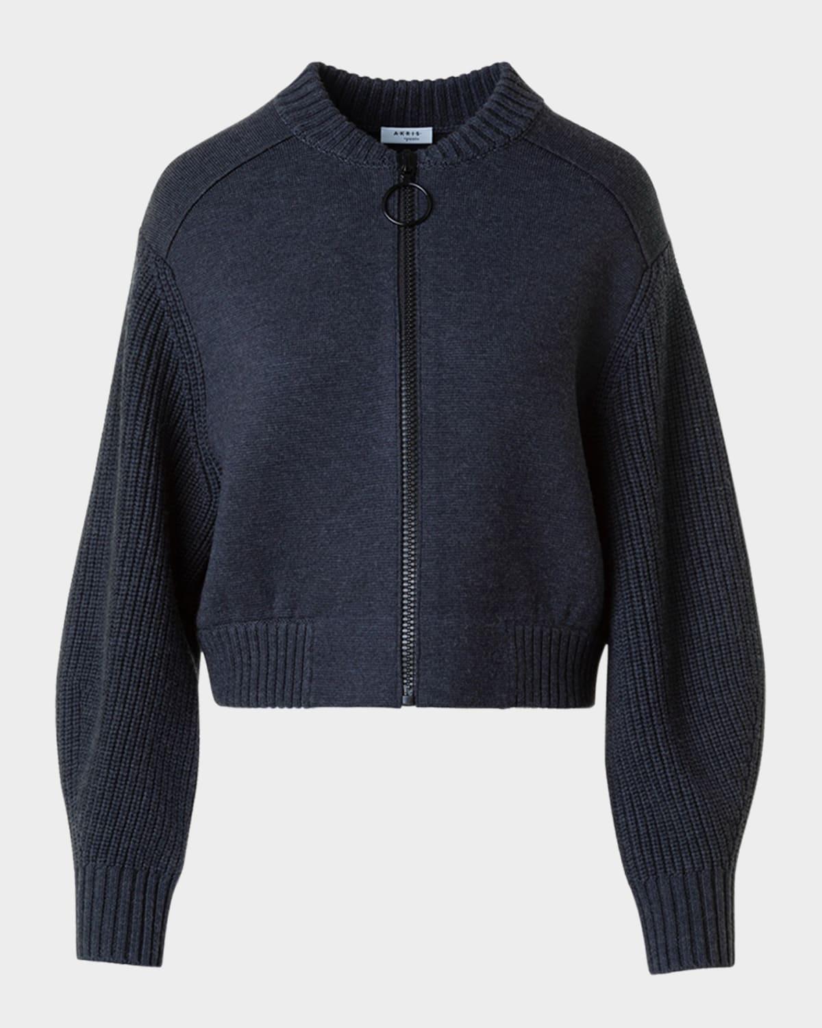 milano knit bomber jacket