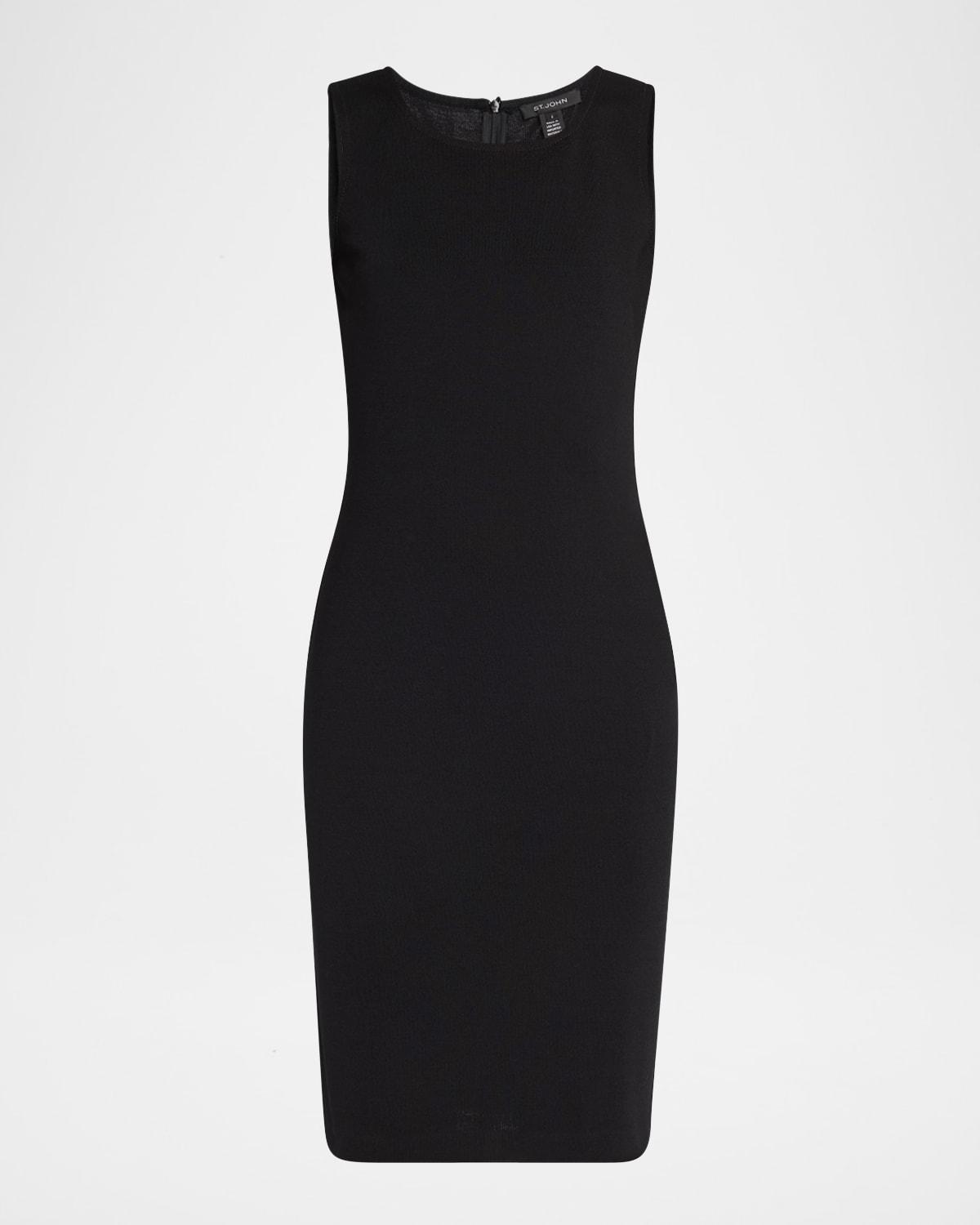 milano-knit scoop-neck sheath dress