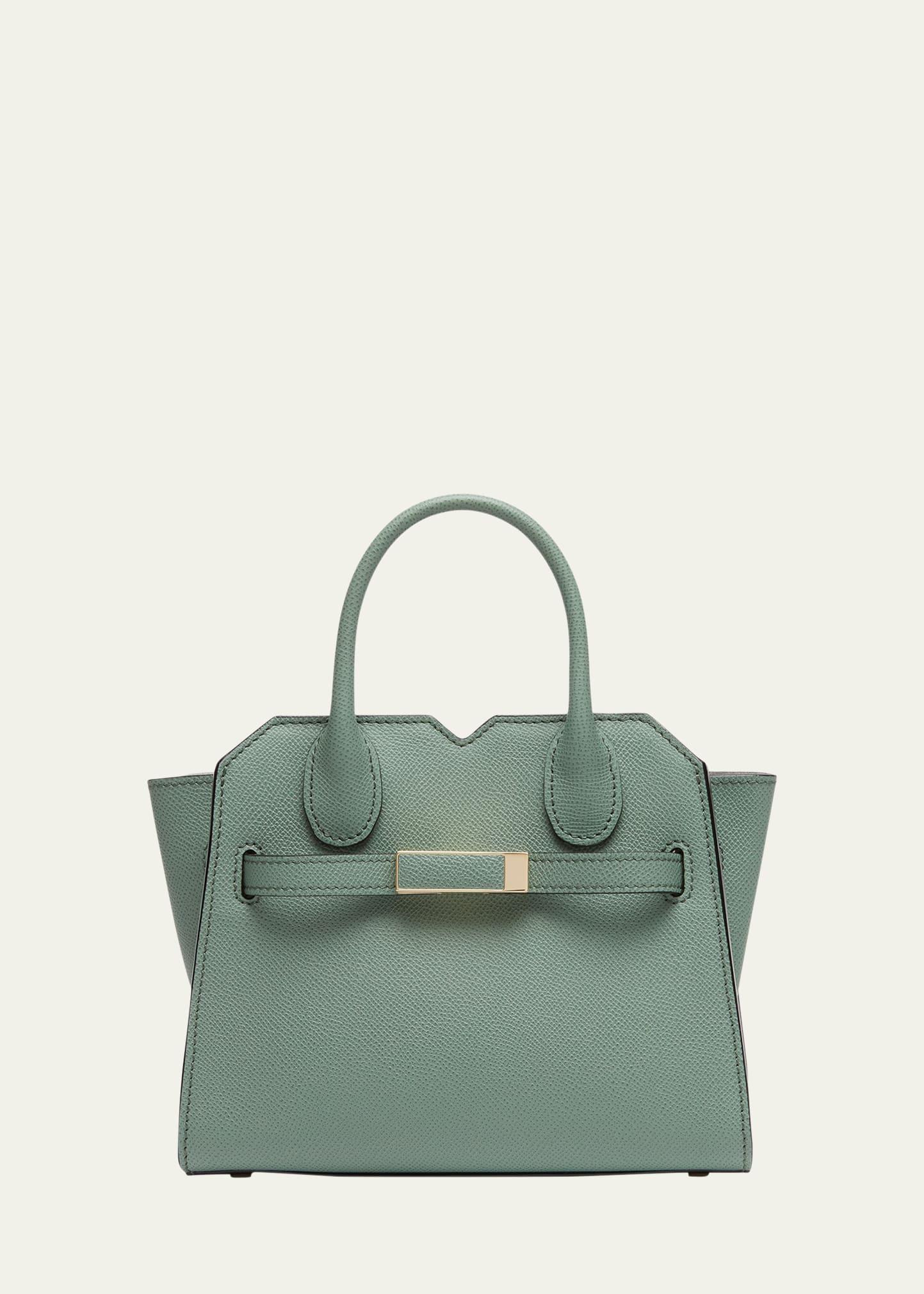 milano micro leather top-handle bag