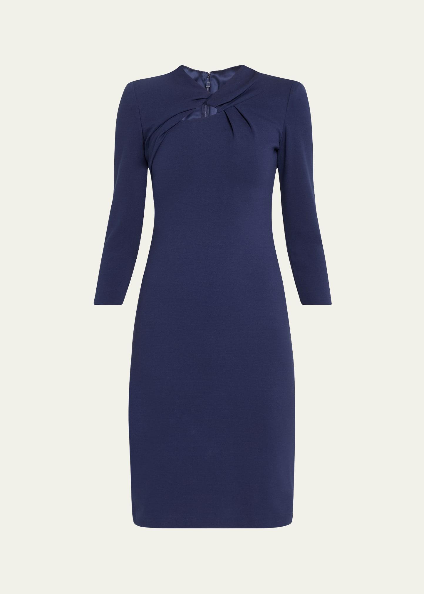 milano twist-front jersey dress