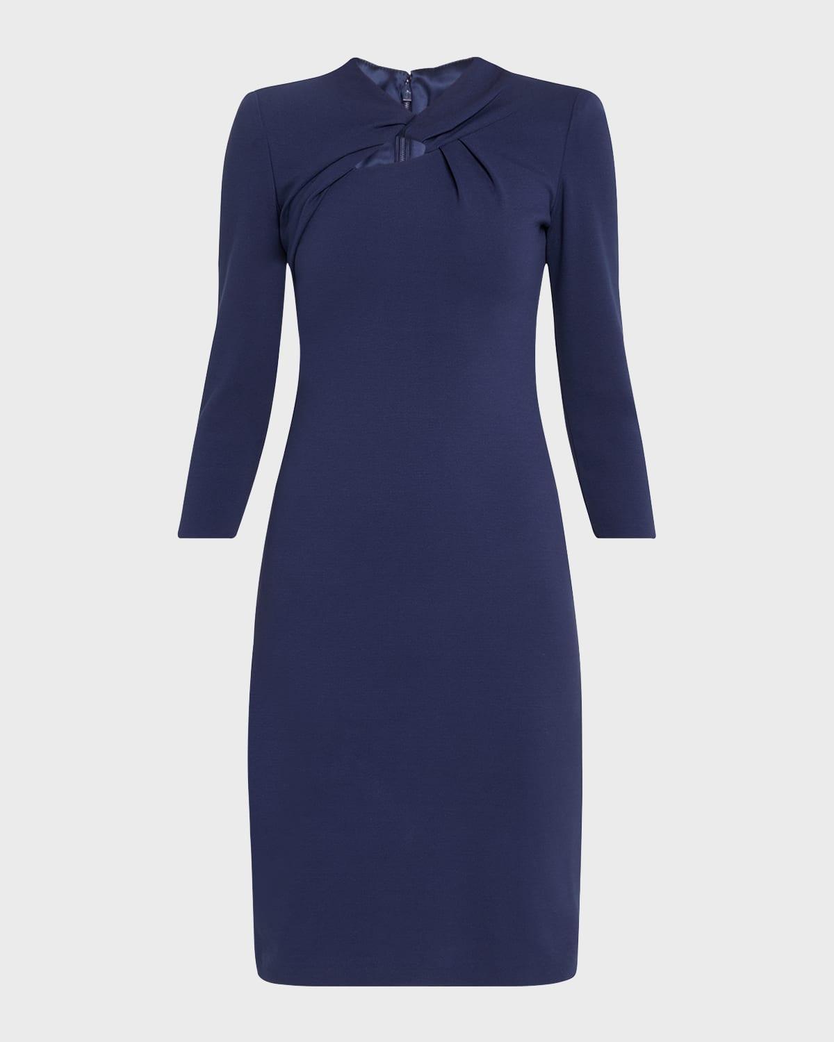 milano twist-front jersey dress