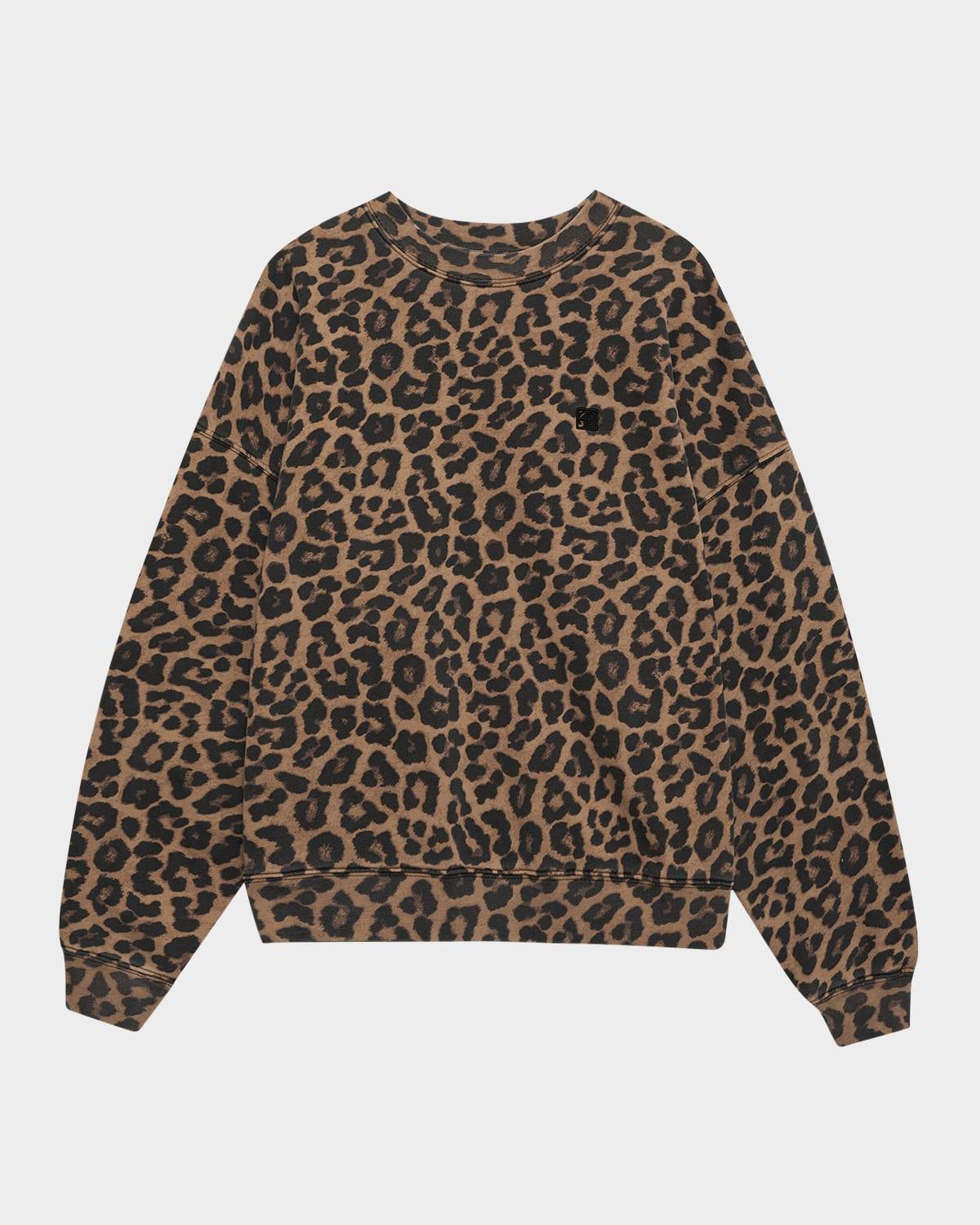 miles leopard crewneck sweatshirt