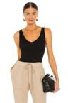 military rib u neck tank