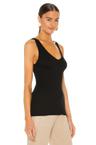 military rib u neck tank