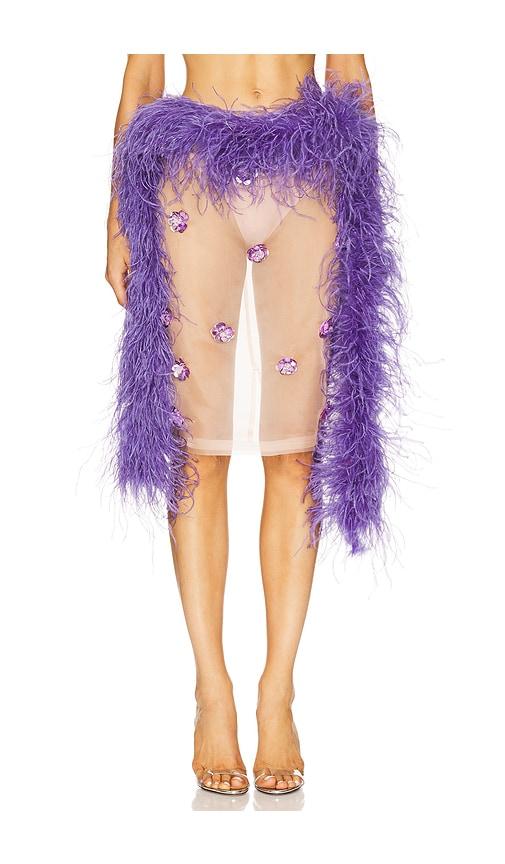 milkwhite midi skirt in pink.