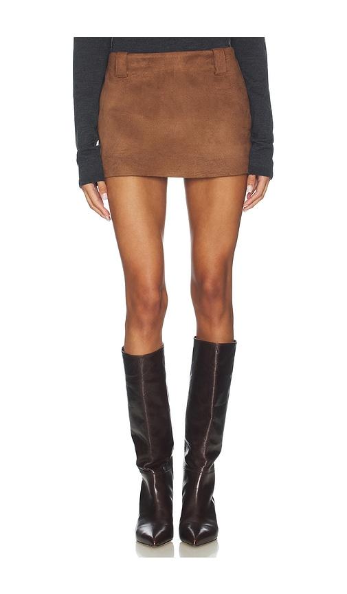 milkwhite mini skirt in brown.
