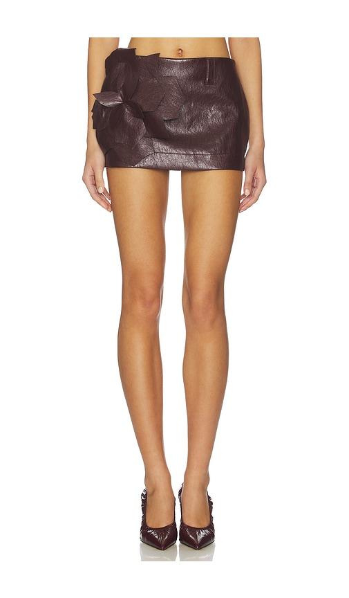 milkwhite mini skort in burgundy.