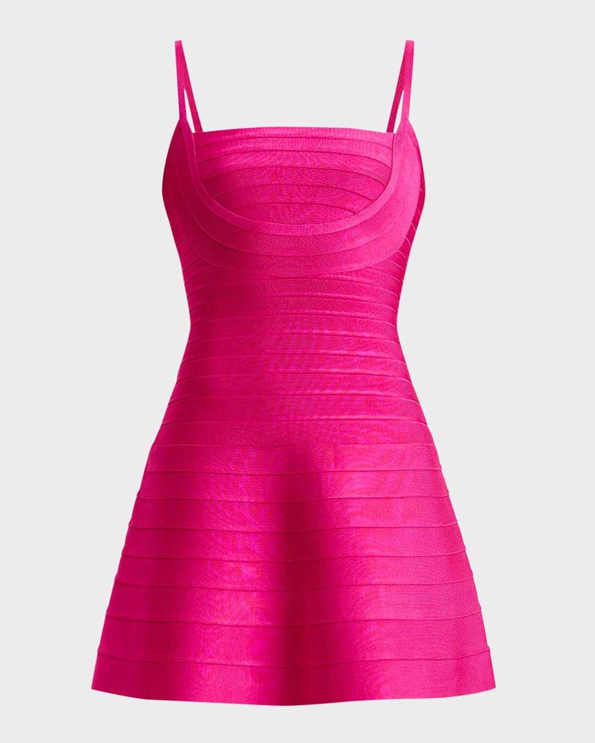 millie fit-&-flare bandage mini dress