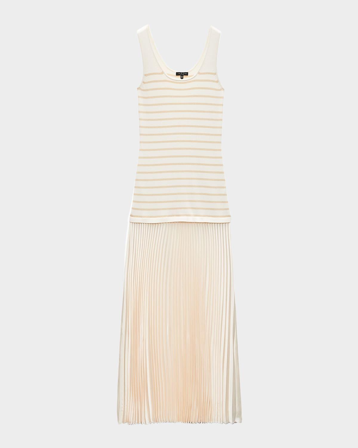 millie stripe drop-waist tank dress