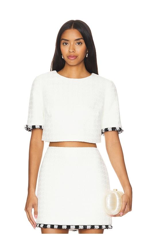 milly lee cropped top in white.