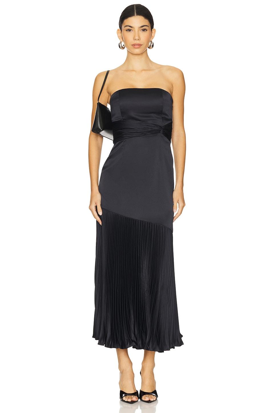 milly pleated midi dress