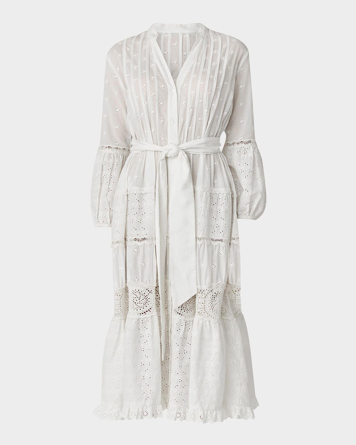 milos embroidered midi dress