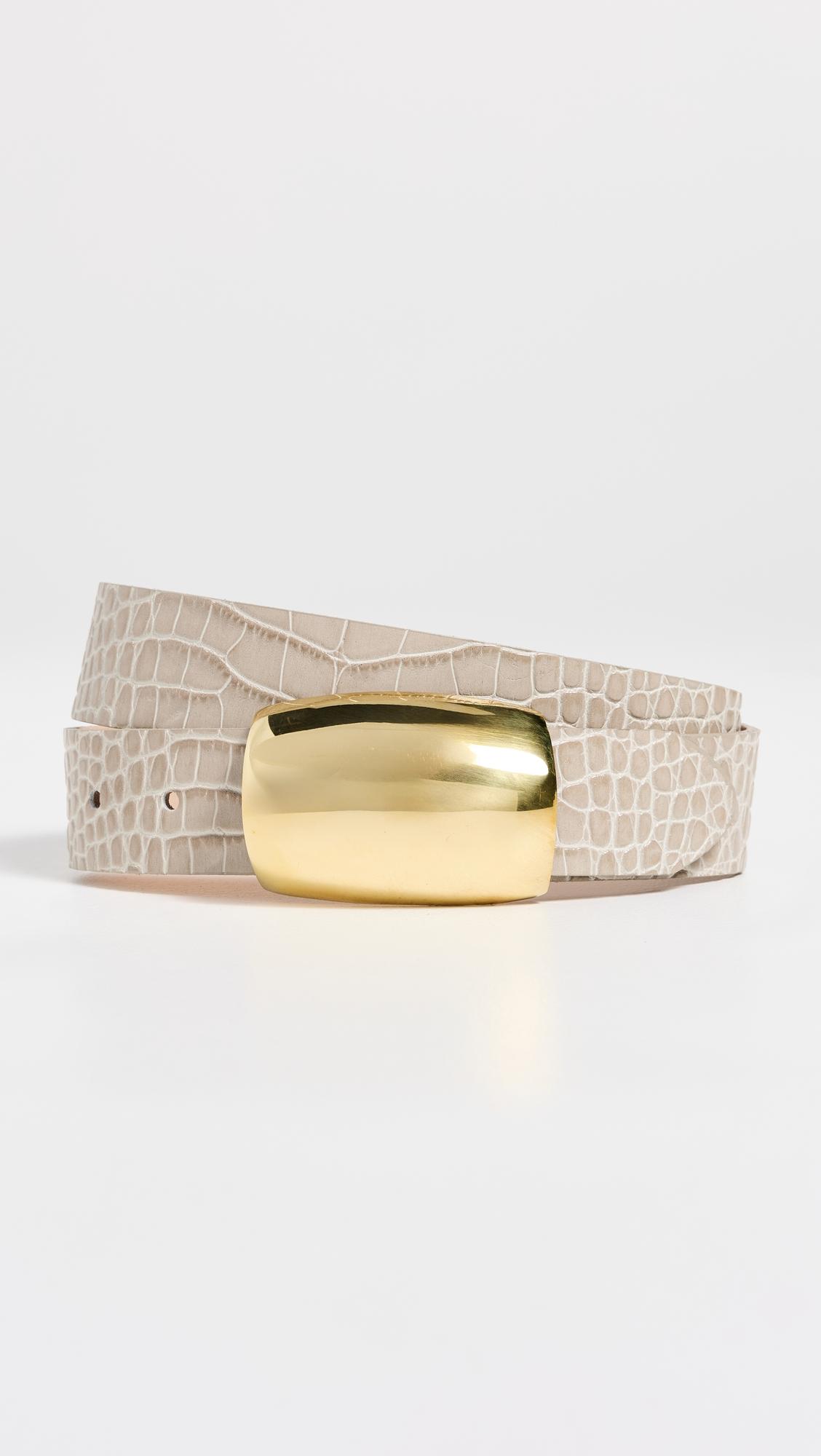 milou domed croc embossed belt