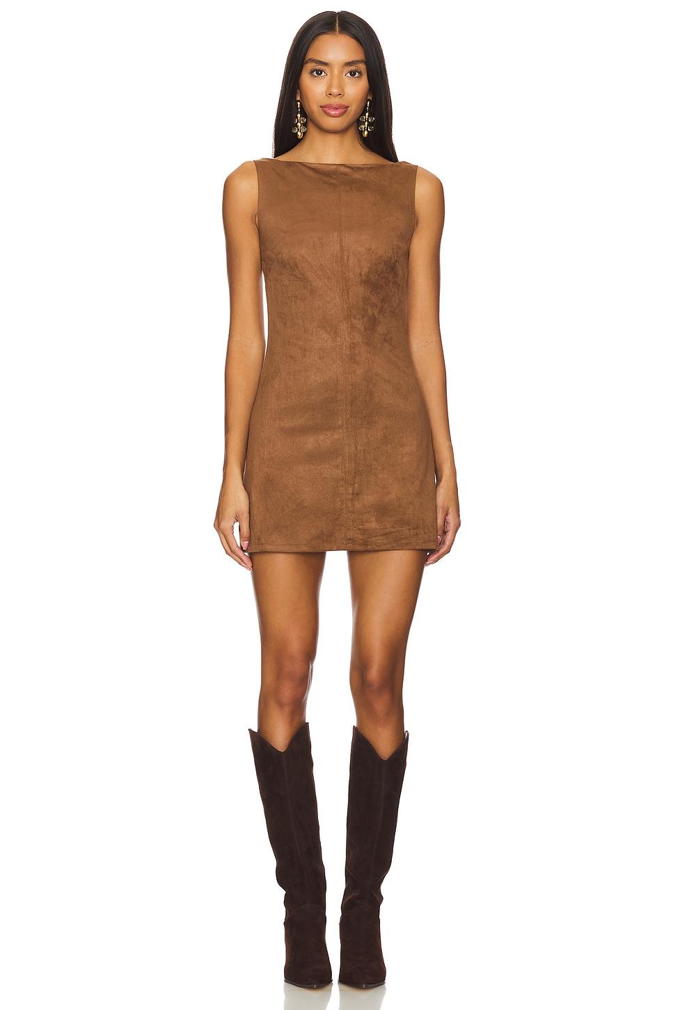 mimi faux suede dress