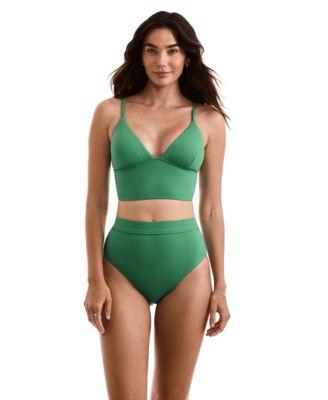 mimi flamingo womens blake solid tankini top brooke high waisted bikini bottoms