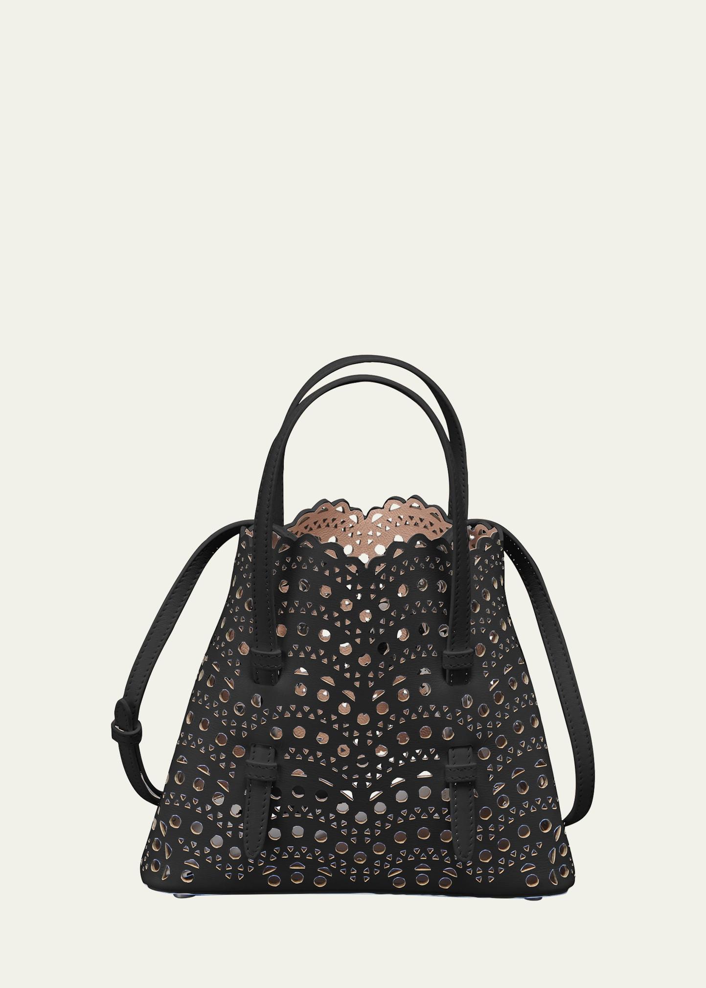 mina 20 tote bag in vienne wave perforated leather