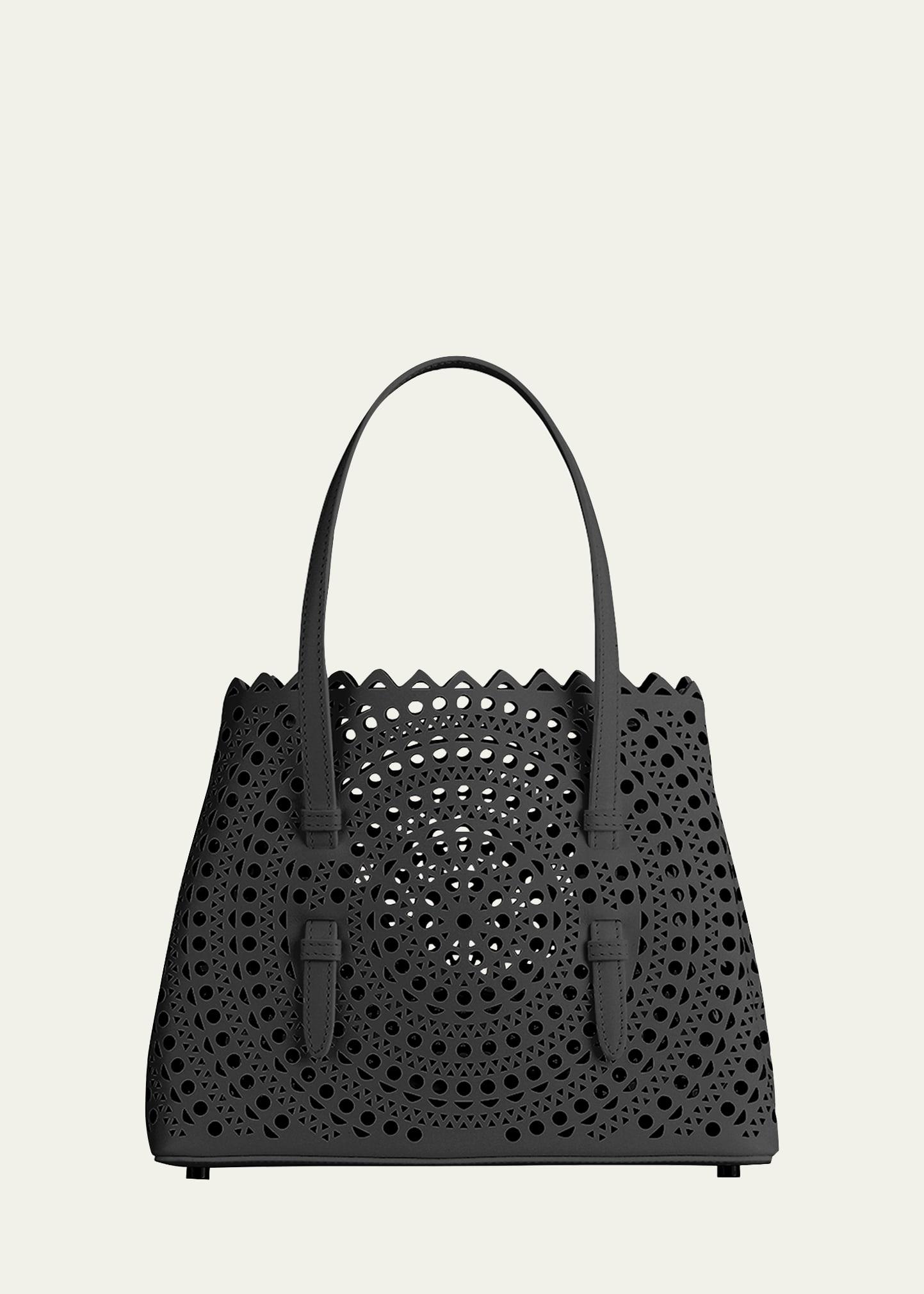 mina 32 tote bag in vienne perforated leather