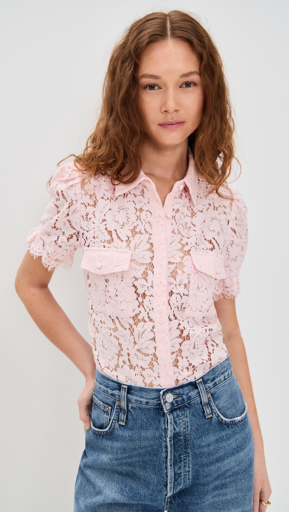 mina lace shirt