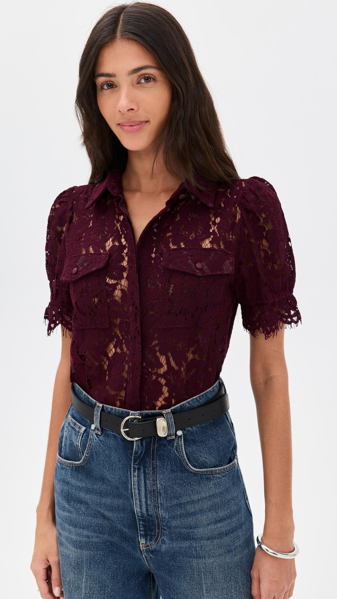 mina lace shirt