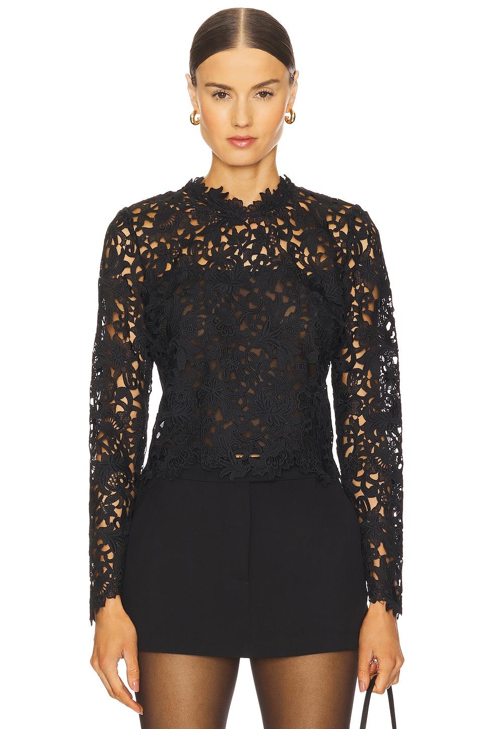 minda guipure lace top