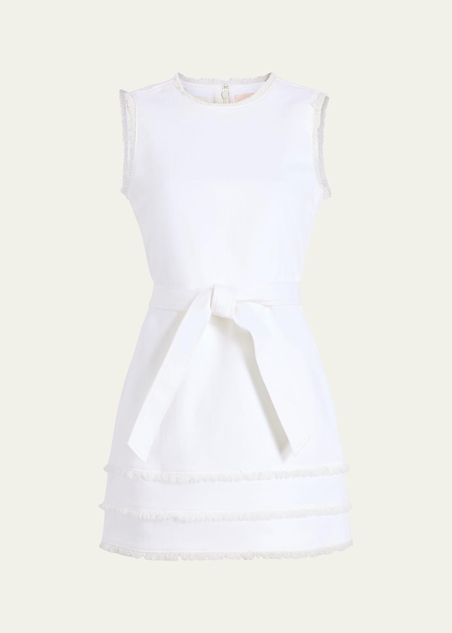 mindie sleeveless fringe mini dress