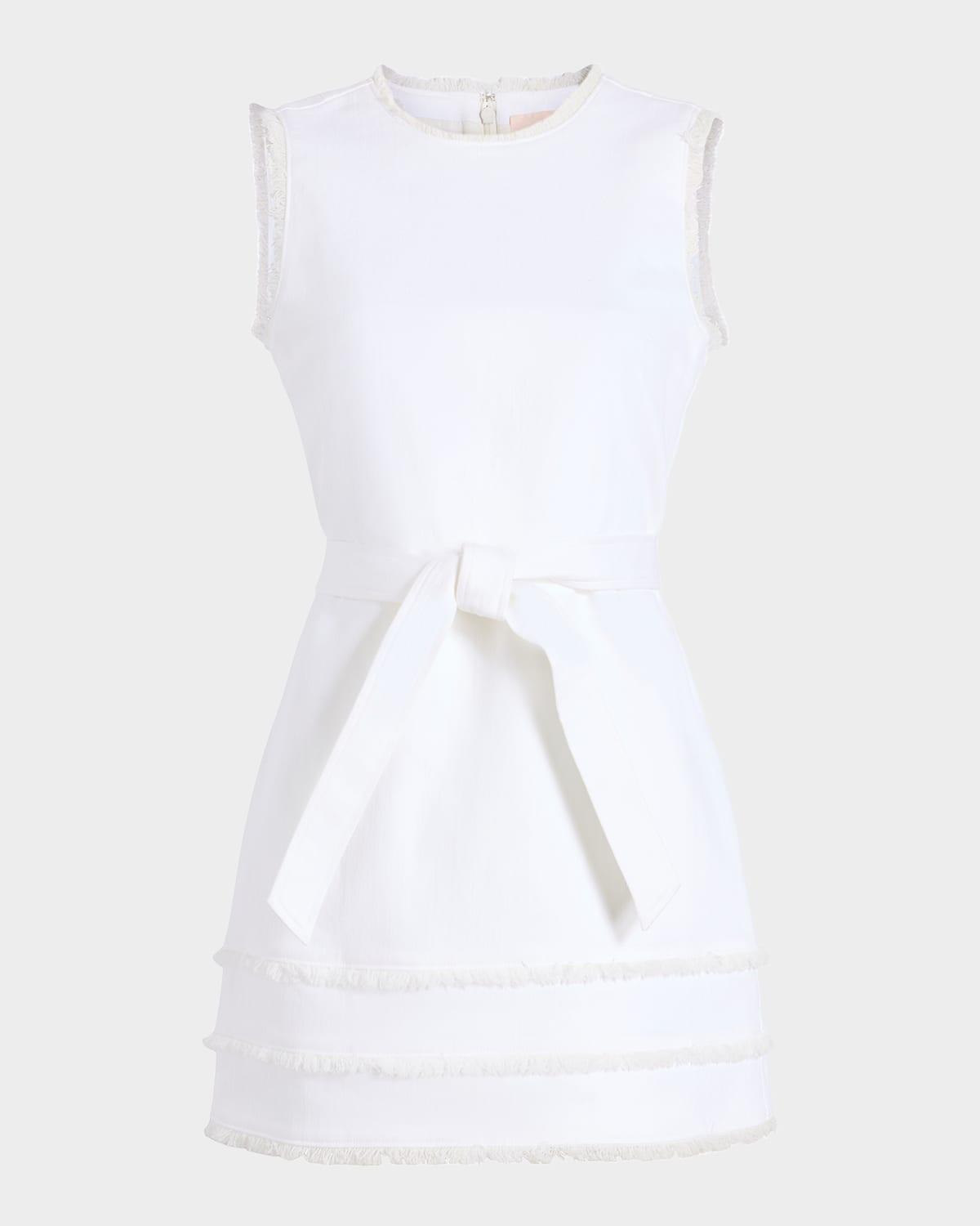 mindie sleeveless fringe mini dress