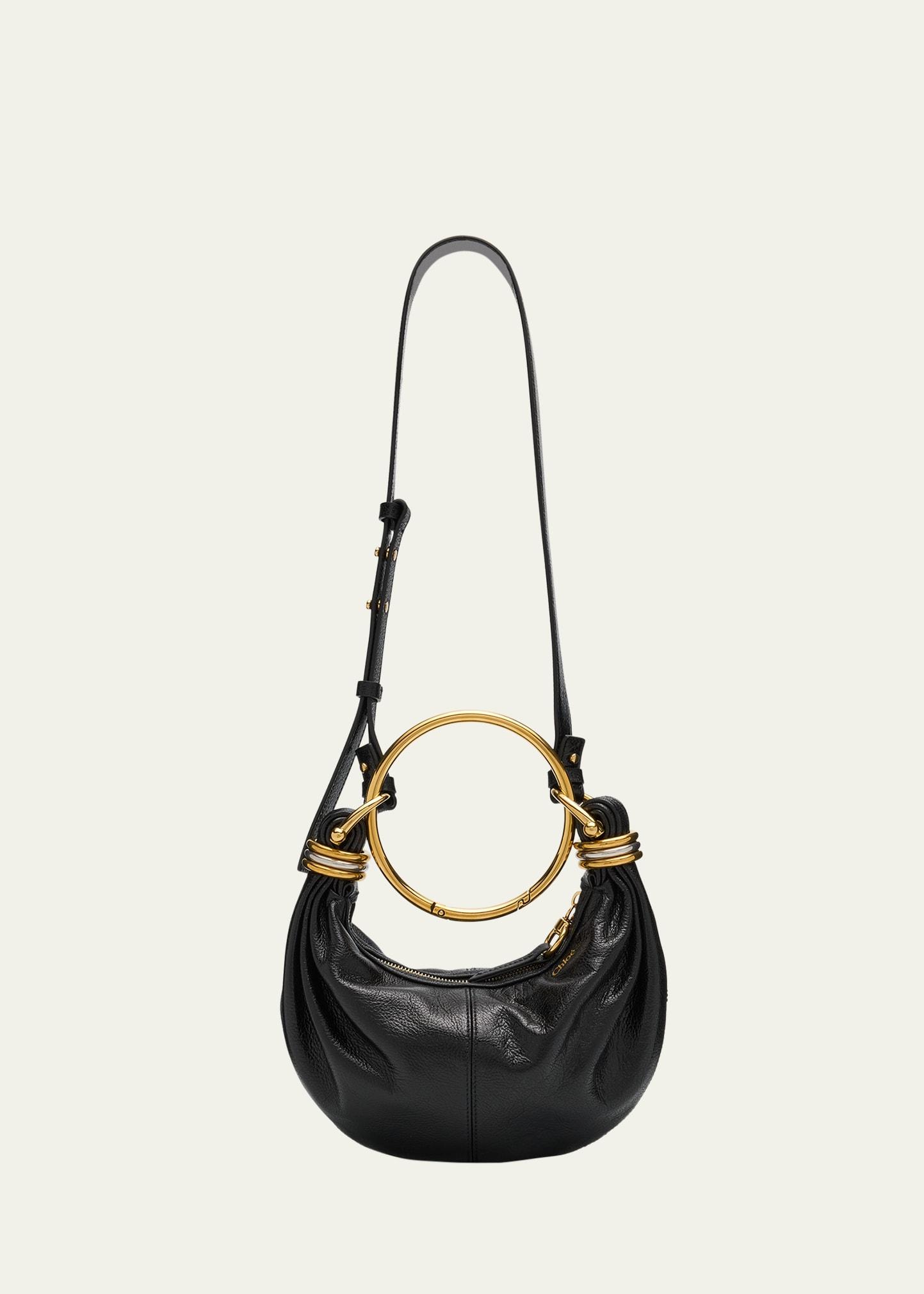 mini bracelet grained leather crossbody bag