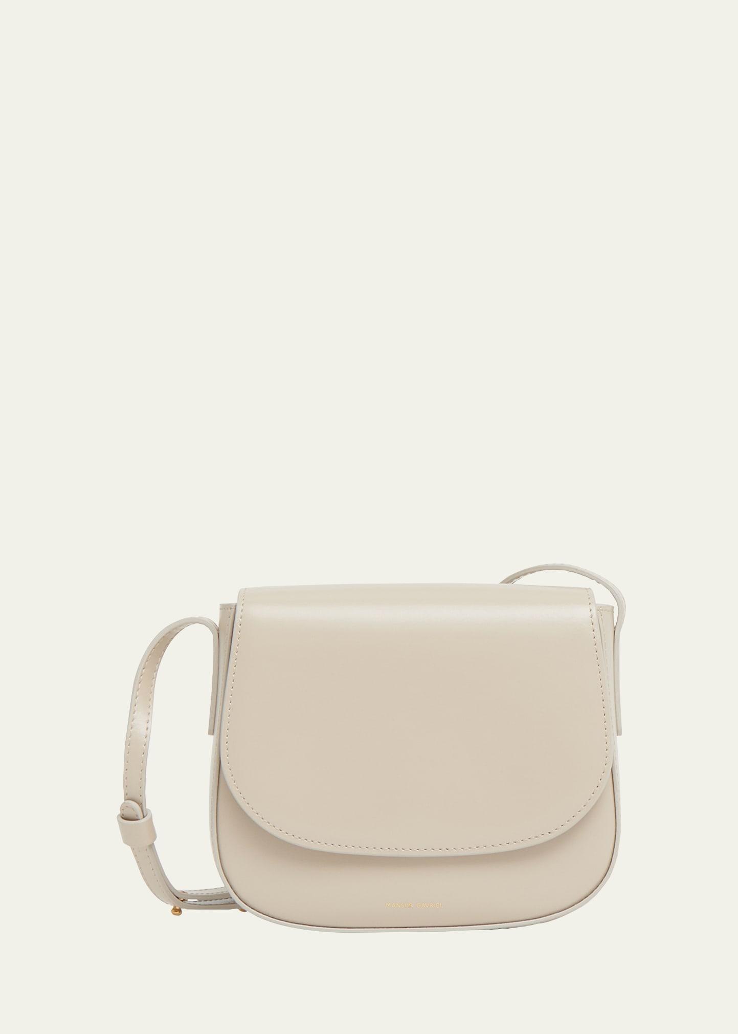 mini classic leather saddle crossbody bag