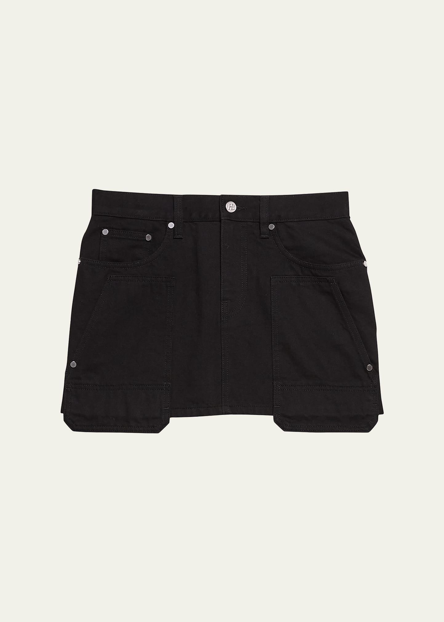 mini denim carpenter skirt