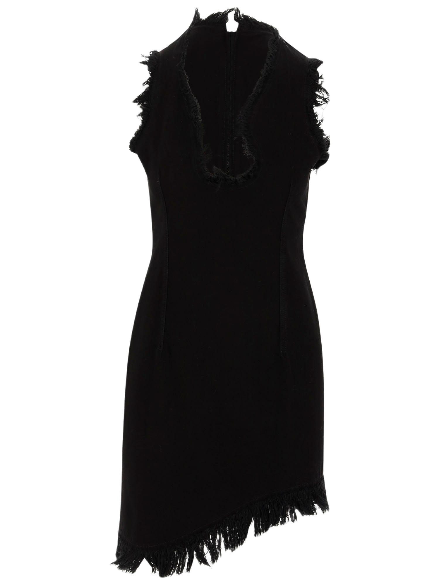 mini dress with frayed edges