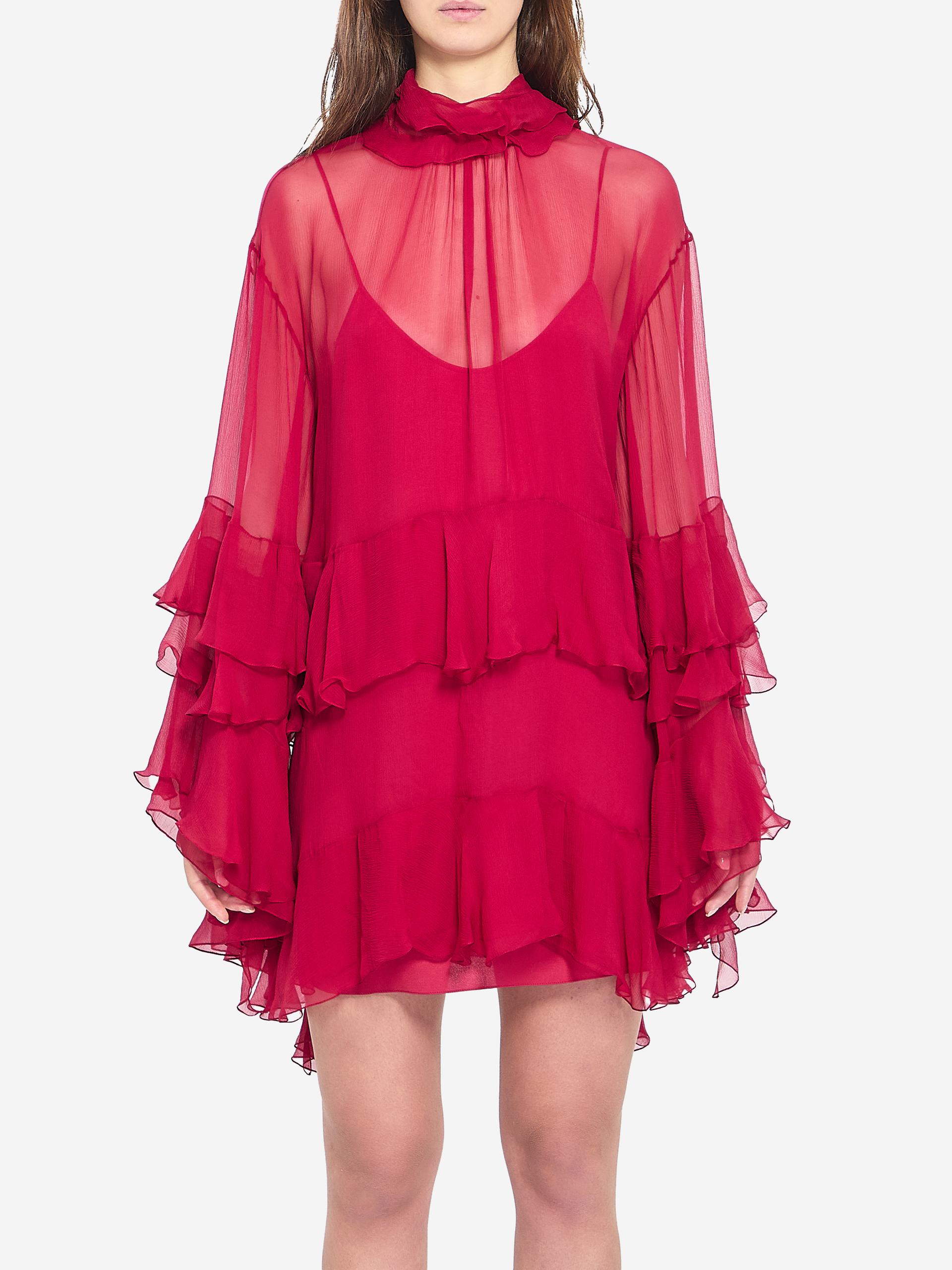 mini dress with ruffles