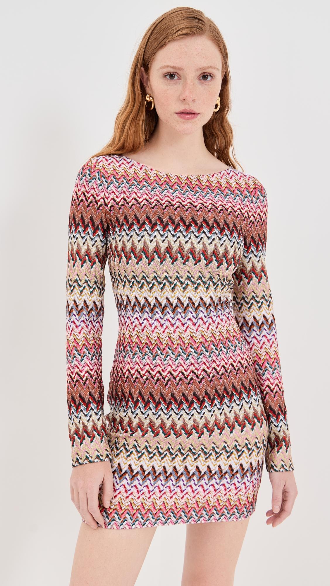 mini dress with zigzag pattern