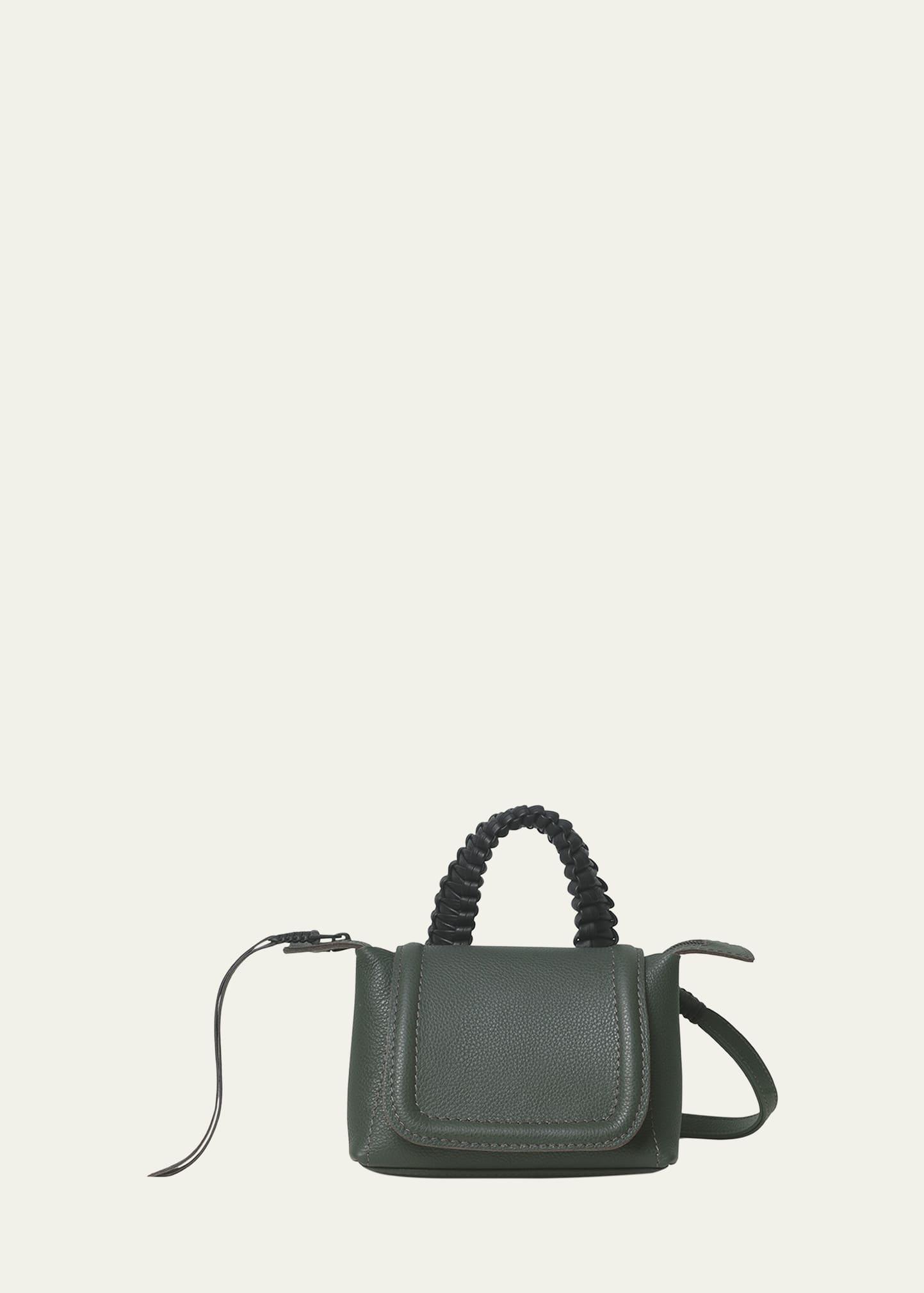 mini grained leather top-handle bag