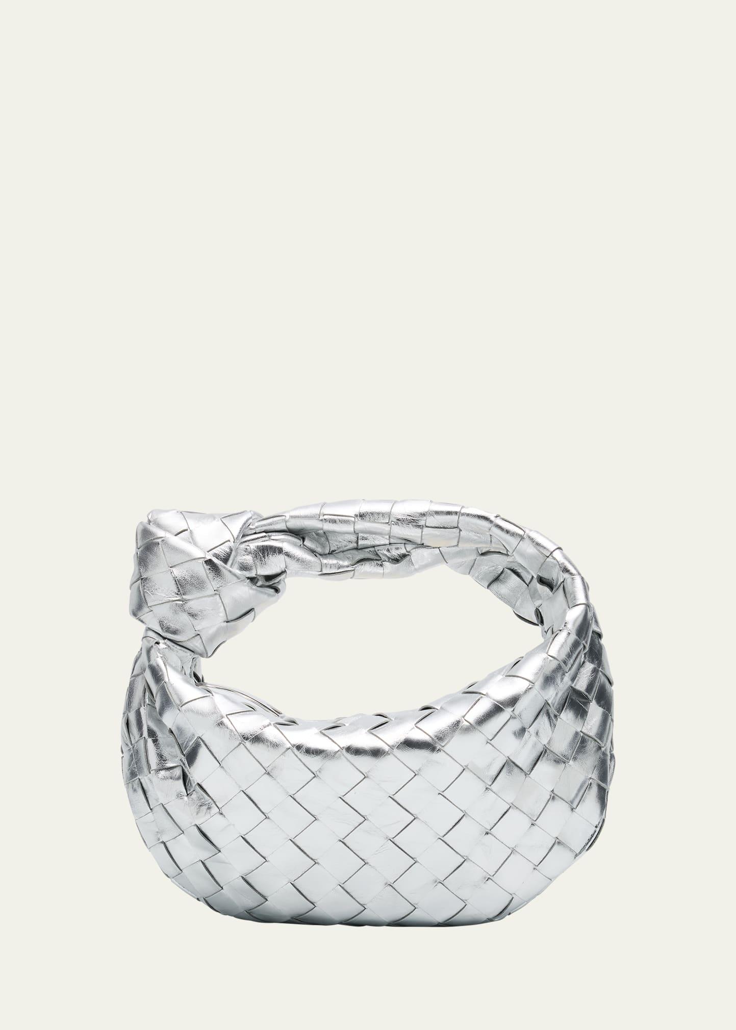 mini jodie metallic leather top-handle bag