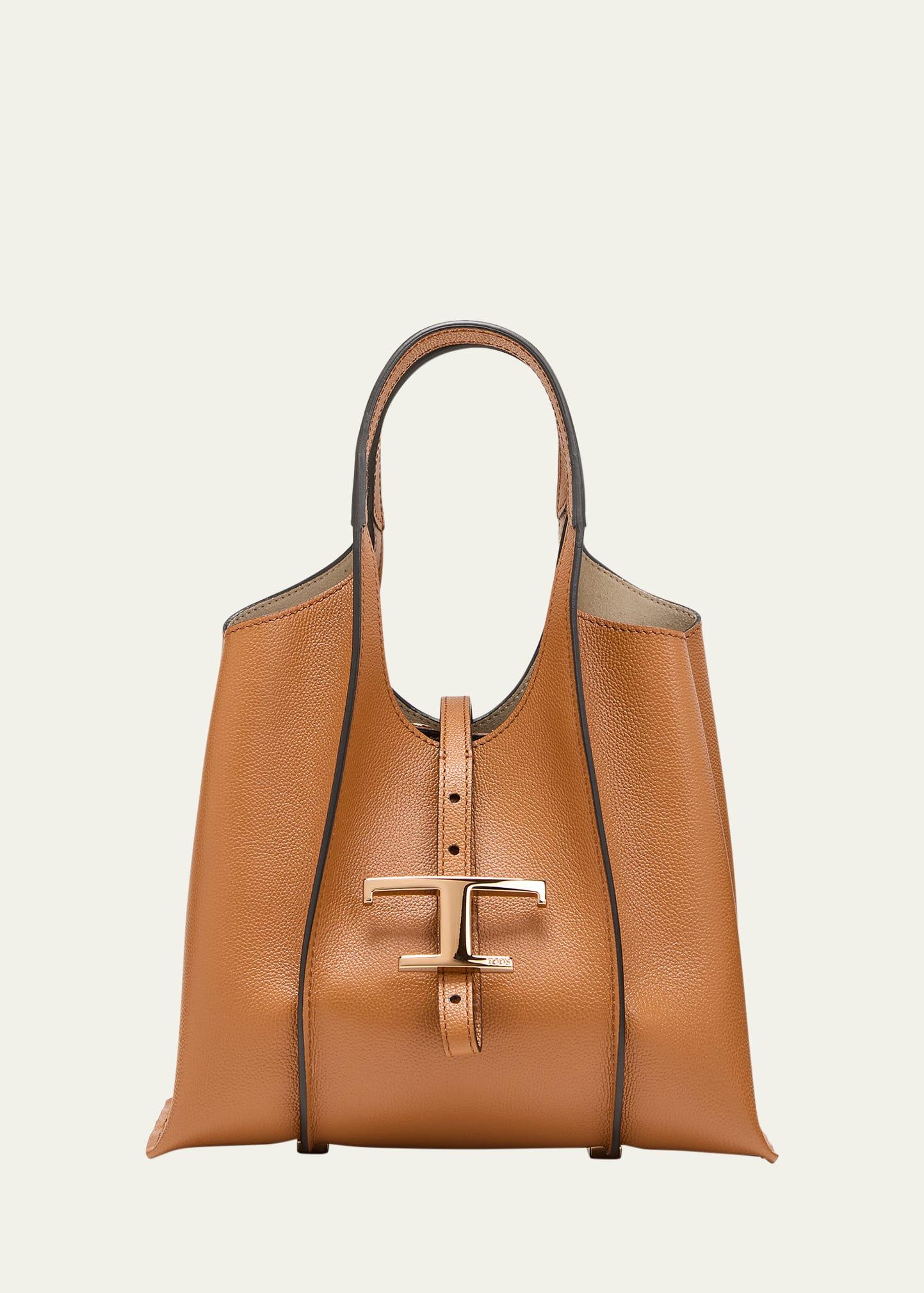 mini leather t timeless tote shopping bag