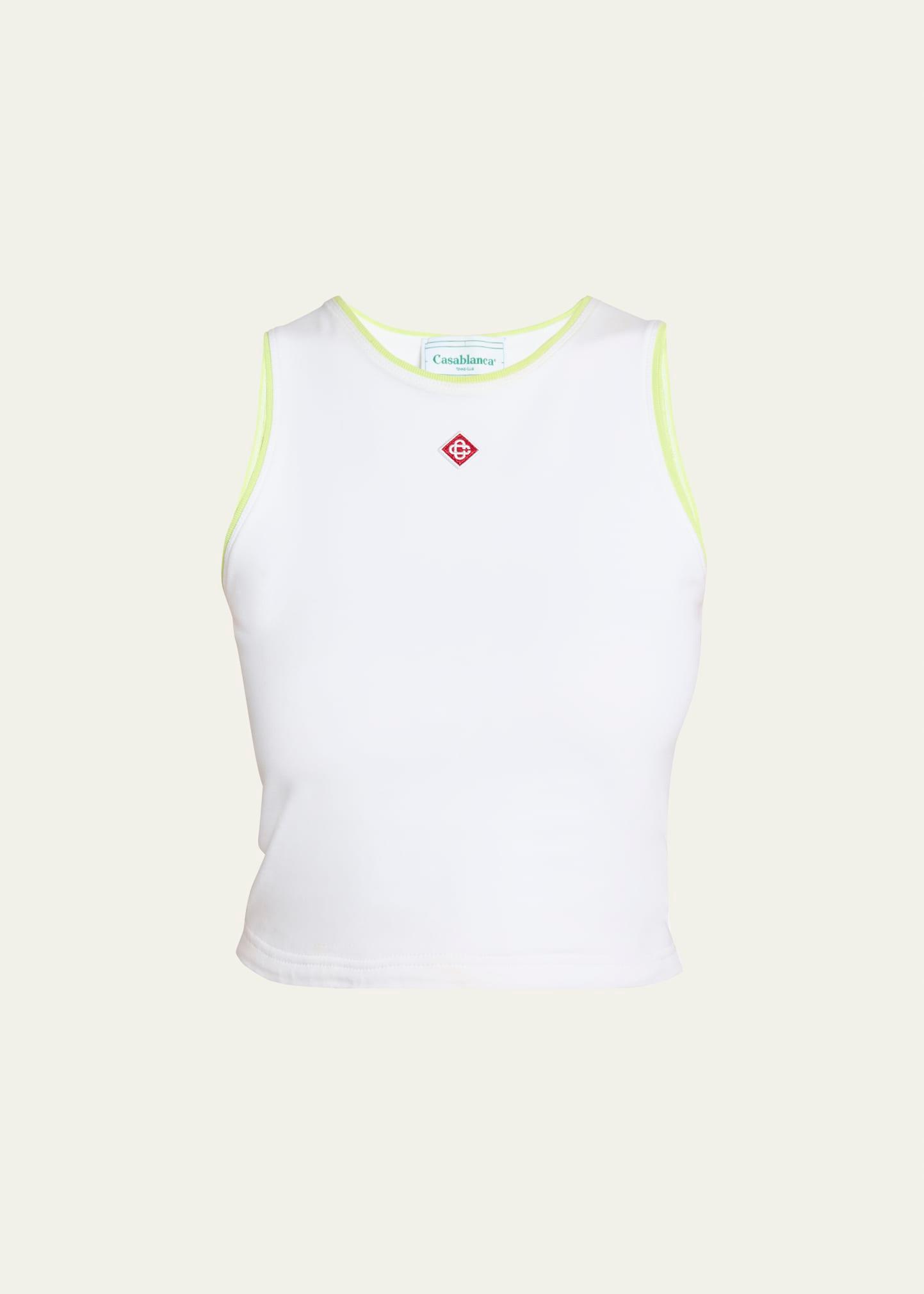 mini logo patch baby tank top